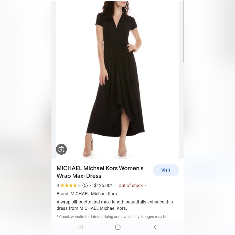 S Michael Kors high low wrap dress